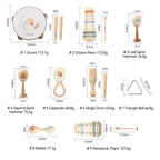 Beliebtes Montessori Holz-Musikinstrument-Set „Eichhörnchen“ – Musikspielzeug für Babys & Kinder | Verschiedene Instrumente, CE-zertifiziert