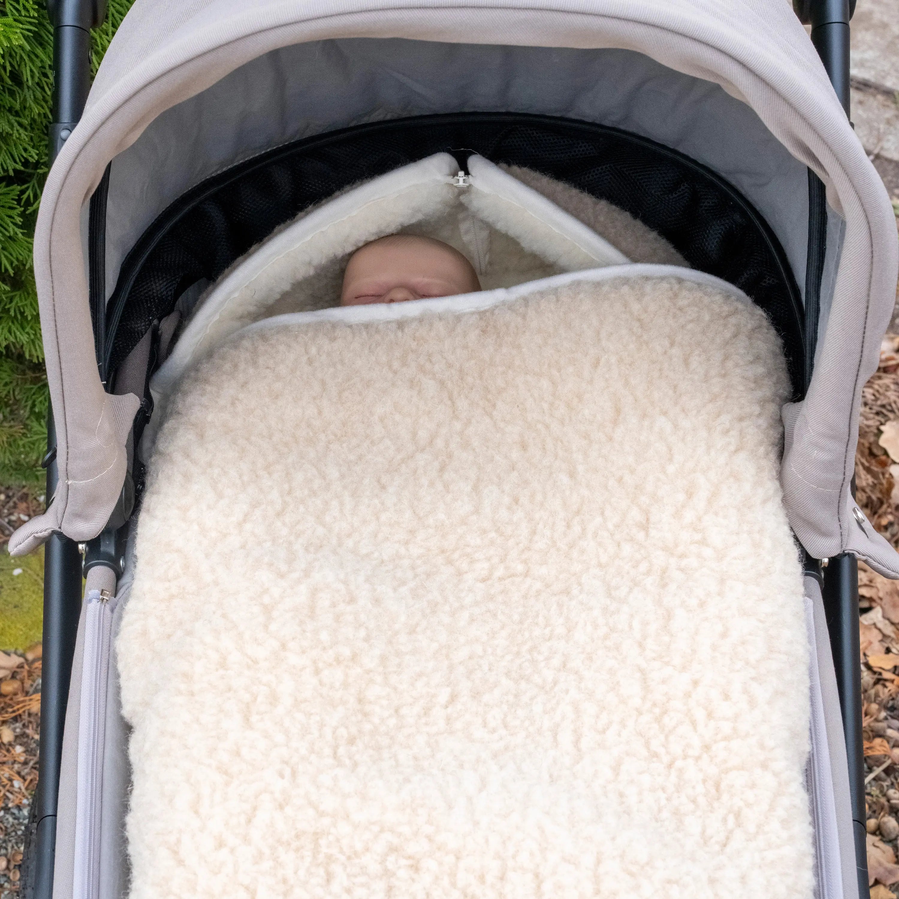 Winterfußsack Merino – natürlich warm