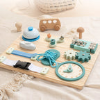 Montessori Beschäftigung Board - Sensorisches Brett - Kinder Lernspielzeug für Feinmotorik ab 3 Jahre