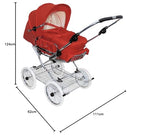 EICHHORN Kinderwagen Kombikinderwagen Komplett-Set, 0-3 Jahre, umbaubar zum Sportwagen, inklusive Babytragetasche, EVA-Rad, marineblau