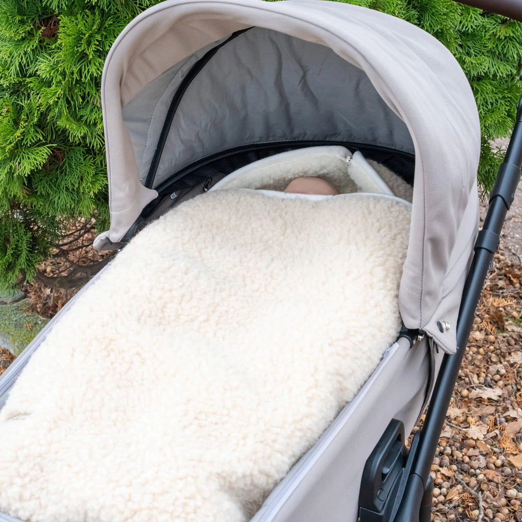 Winterfußsack Merino – natürlich warm