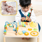 Montessori Beschäftigung Board - Lernspielzeug mit Tisch für Kinder ab 1 Jahr