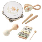 Beliebtes Montessori Holz-Musikinstrument-Set „Eichhörnchen“ – Musikspielzeug für Babys & Kinder | Verschiedene Instrumente, CE-zertifiziert