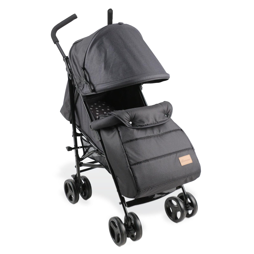 Bemesu Reisebuggy Kompaktkinderwagen mit 360°-Schwenkrädern, Kinderwagen mit 5-Punkt-Gurt, Kinderwagen 360° verstellbare Fahrtrichtung, Kinderbuggy klappbar bis 15kg, 0–3 Jahre, Lila