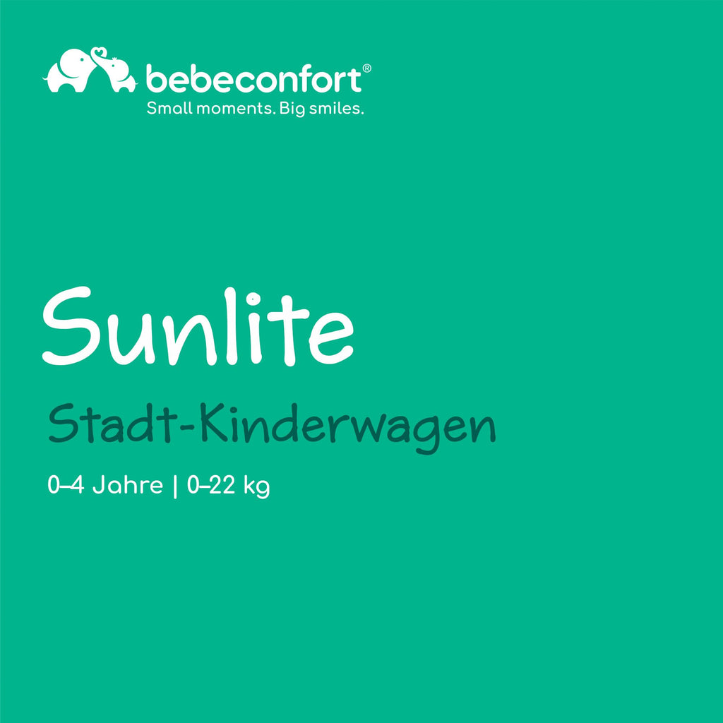 Bebeconfort Zephir, kompakter Baby Kinderwagen, 0–4 Jahre (bis zu 22 kg), leichter Reise Buggy (4,5 kg), in Kabinengröße, flacher und verstellbarer Sitz, Aufbewahrungskorb, Mineral Green