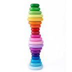 Holz Balance und Stapelsteine Turm - in Regenbogen Farben für Kleinkinder ab 2 Jahre