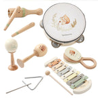 Beliebtes Montessori Holz-Musikinstrument-Set „Eichhörnchen“ – Musikspielzeug für Babys & Kinder | Verschiedene Instrumente, CE-zertifiziert