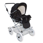 EICHHORN Kinderwagen Kombikinderwagen Komplett-Set, 0-3 Jahre, umbaubar zum Sportwagen, inklusive Babytragetasche, EVA-Rad, marineblau
