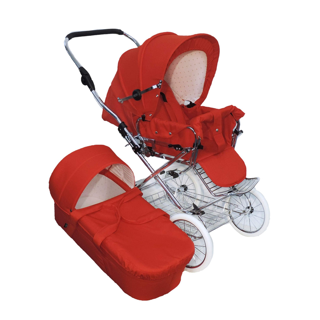 EICHHORN Kinderwagen Kombikinderwagen Komplett-Set, 0-3 Jahre, umbaubar zum Sportwagen, inklusive Babytragetasche, EVA-Rad, marineblau