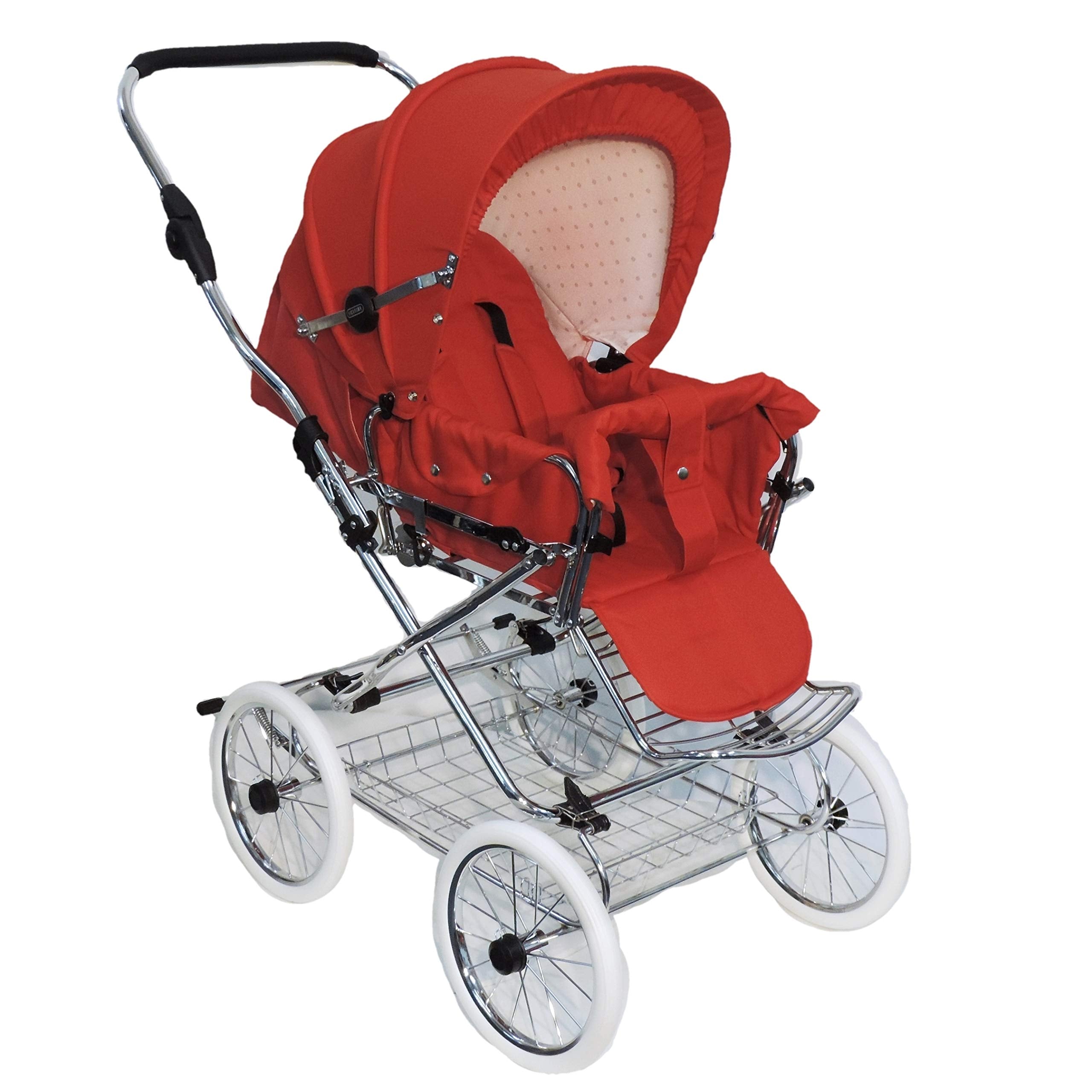 EICHHORN Kinderwagen Kombikinderwagen Komplett-Set, 0-3 Jahre, umbaubar zum Sportwagen, inklusive Babytragetasche, EVA-Rad, marineblau