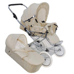 EICHHORN Kinderwagen Kombikinderwagen Komplett-Set, 0-3 Jahre, umbaubar zum Sportwagen, inklusive Babytragetasche, EVA-Rad, marineblau