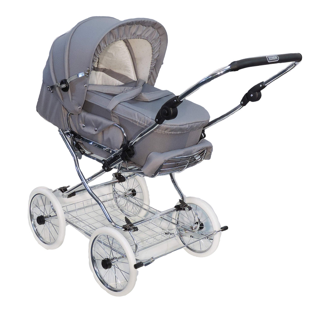 EICHHORN Kinderwagen Kombikinderwagen Komplett-Set, 0-3 Jahre, umbaubar zum Sportwagen, inklusive Babytragetasche, EVA-Rad, marineblau