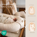 Babynest Baumwolle beige – mitwachsender Baby-Kokon