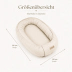 Babynest Baumwolle beige – mitwachsender Baby-Kokon