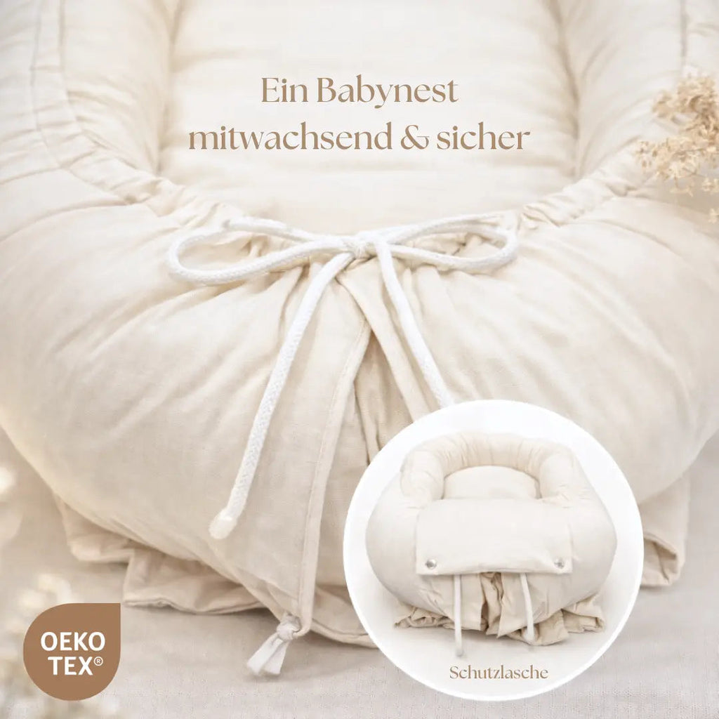 Babynest Cord creme – weich & mitwachsend
