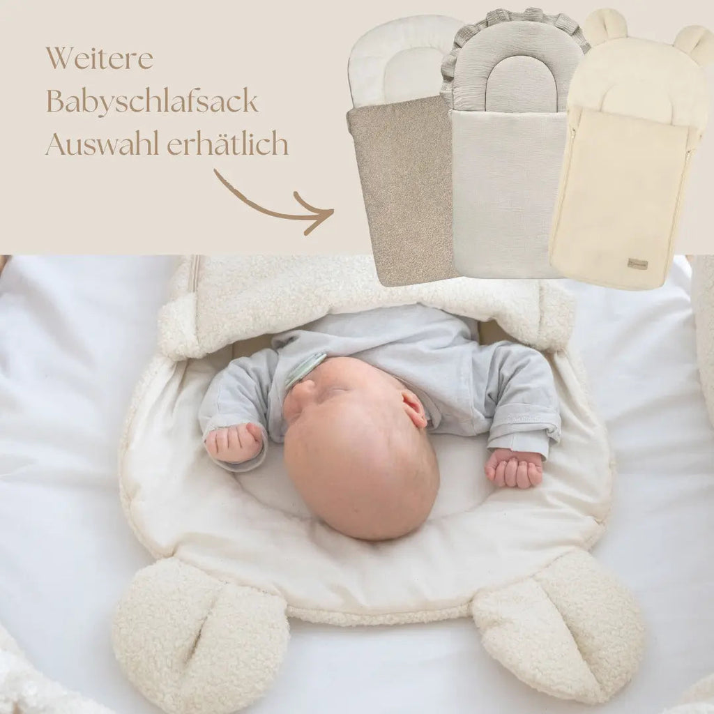 Babyschlafsack Teddyohren Bouclé - 2.5 TOG Ganzjahr