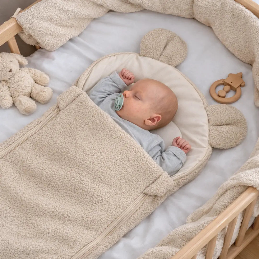Babyschlafsack Teddyohren Bouclé - 2.5 TOG Ganzjahr