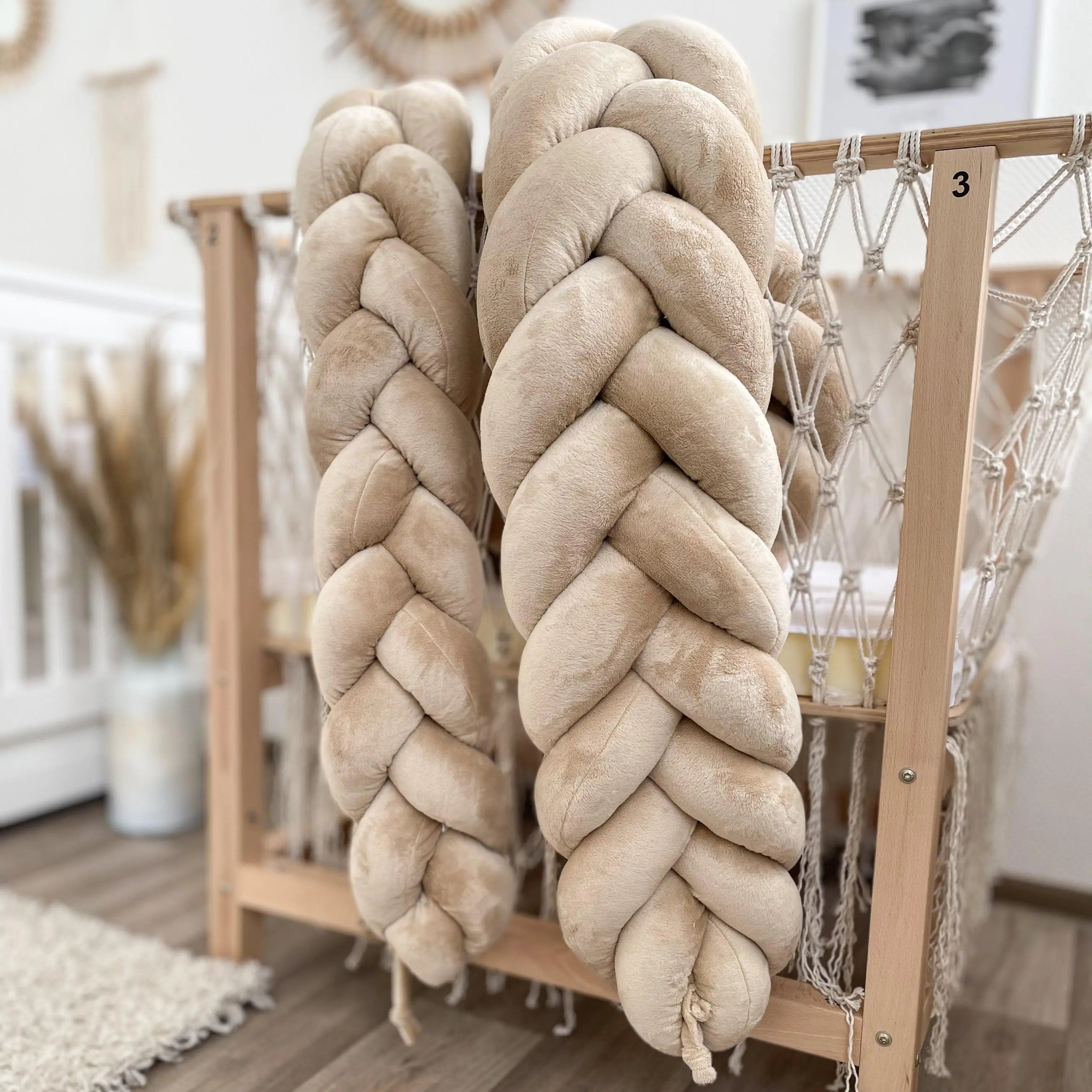 Bettschlange XXL Velours – Fischgräte, Premium-Schutz