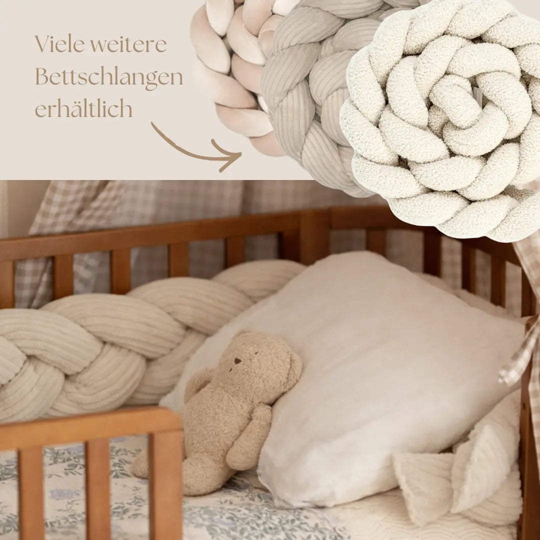 Bettschlange Cord – geflochten für Babybett