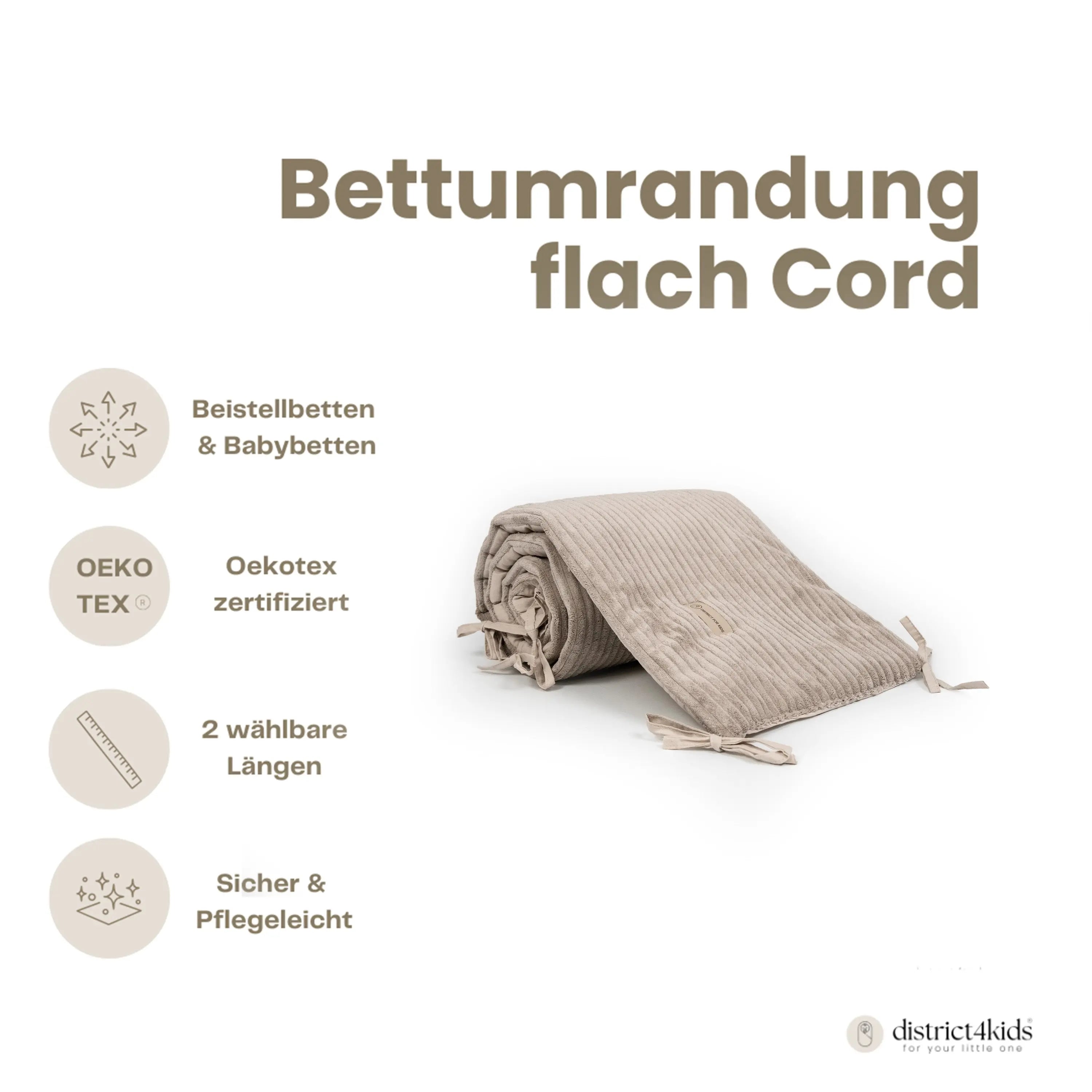 Bettumrandung Cord – modern & kuschelig