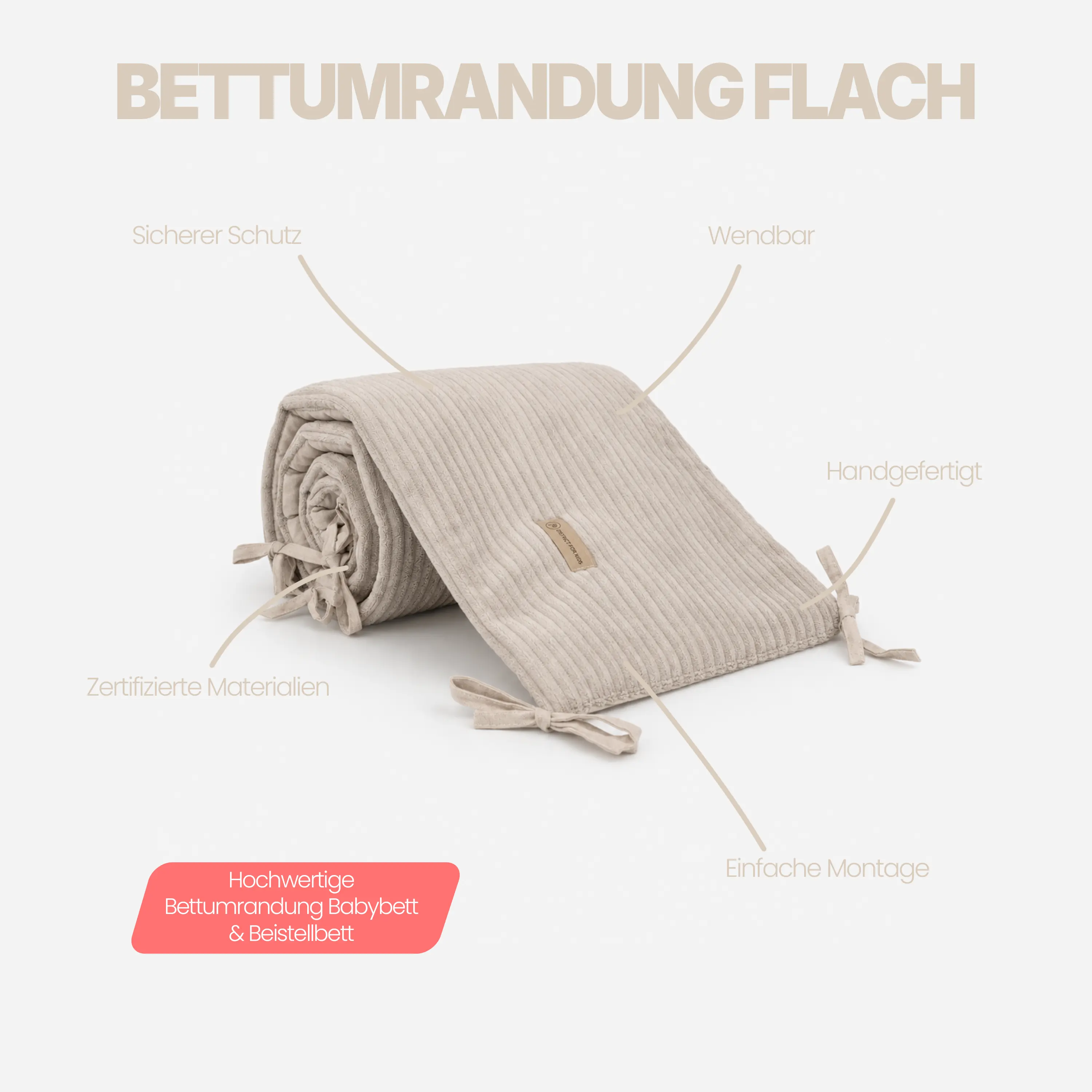 Bettumrandung Cord – modern & kuschelig