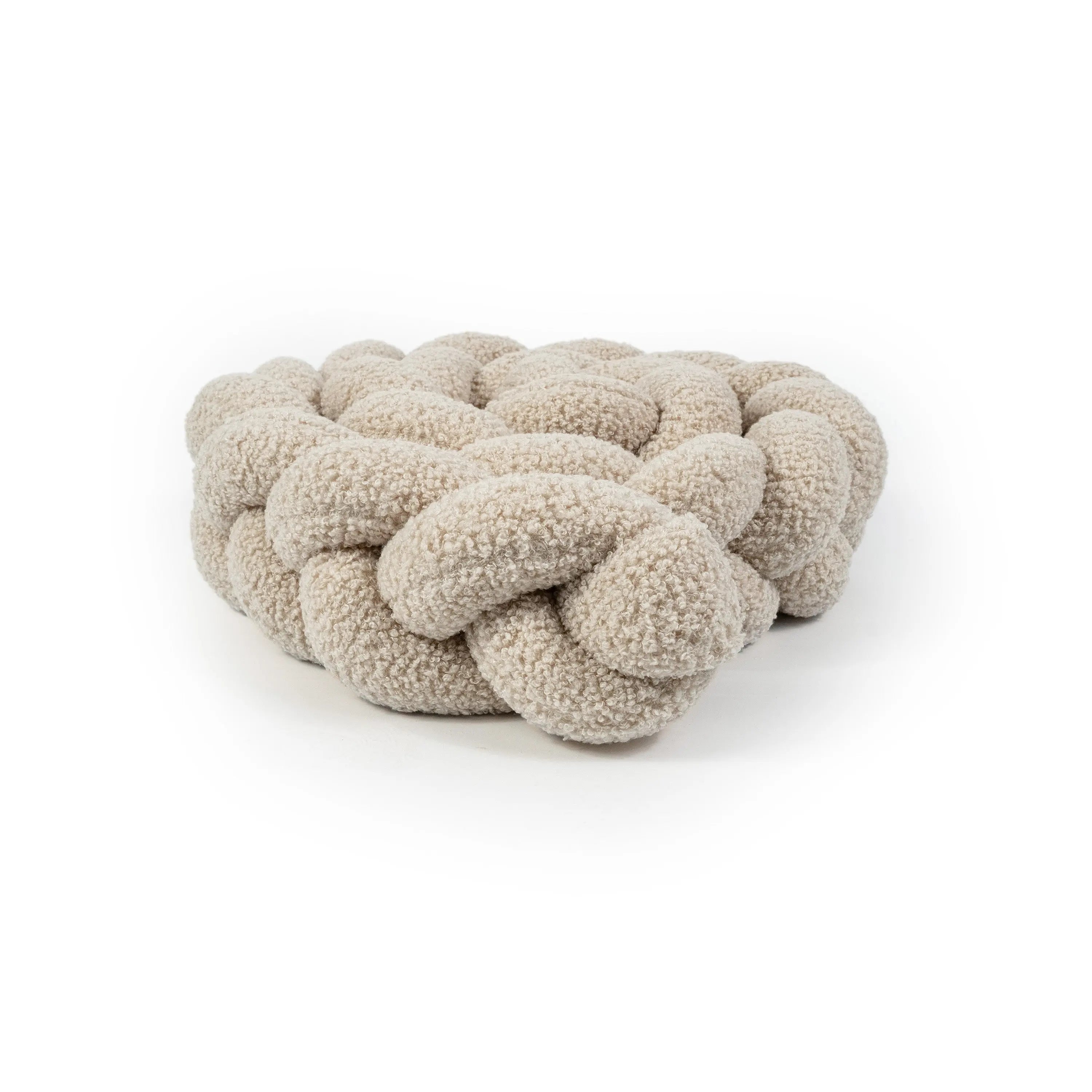 Bettschlange Bouclé – kuschelig & geflochten