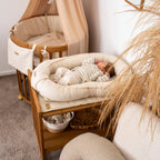 Babynest Baumwolle beige – mitwachsender Baby-Kokon