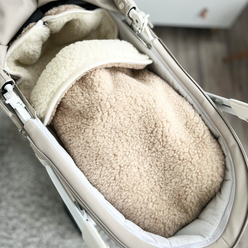 Winterfußsack Merino – natürlich warm