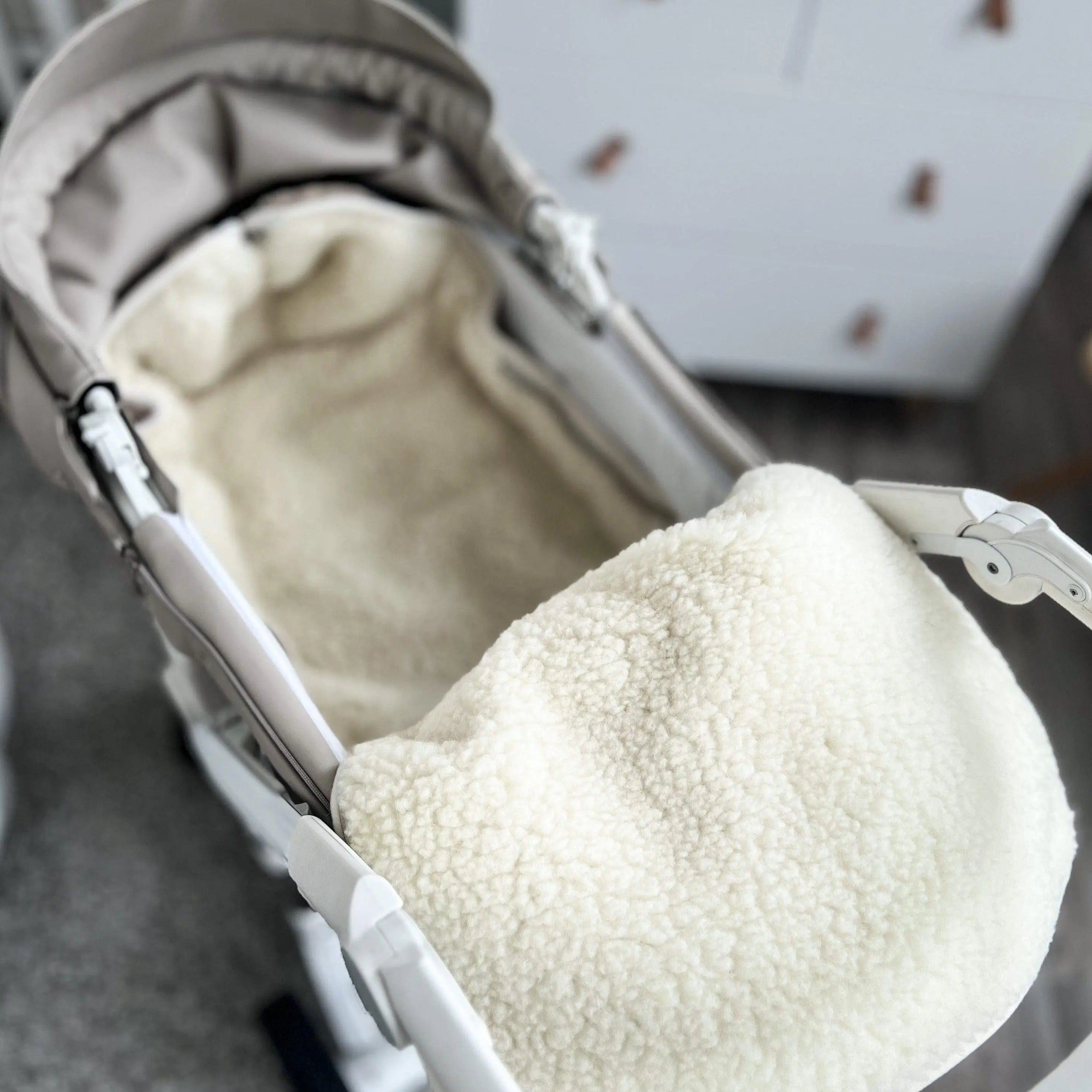 Winterfußsack Merino – natürlich warm