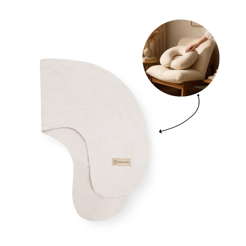 Stillkissen-Ersatzbezug Musselin – U-Form