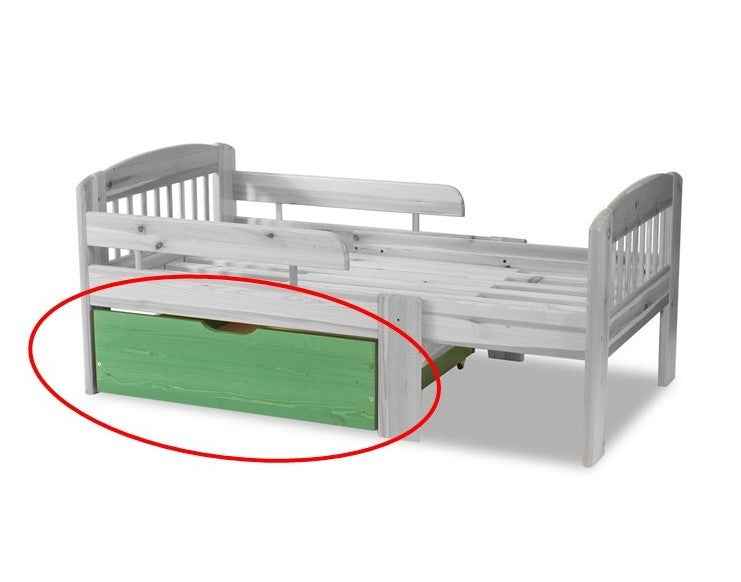 Leo Bettkasten aus massivem Kiefer für mitwachsendes Babybett 105-150-190cm | Bio-Bett aus Kiefernholz