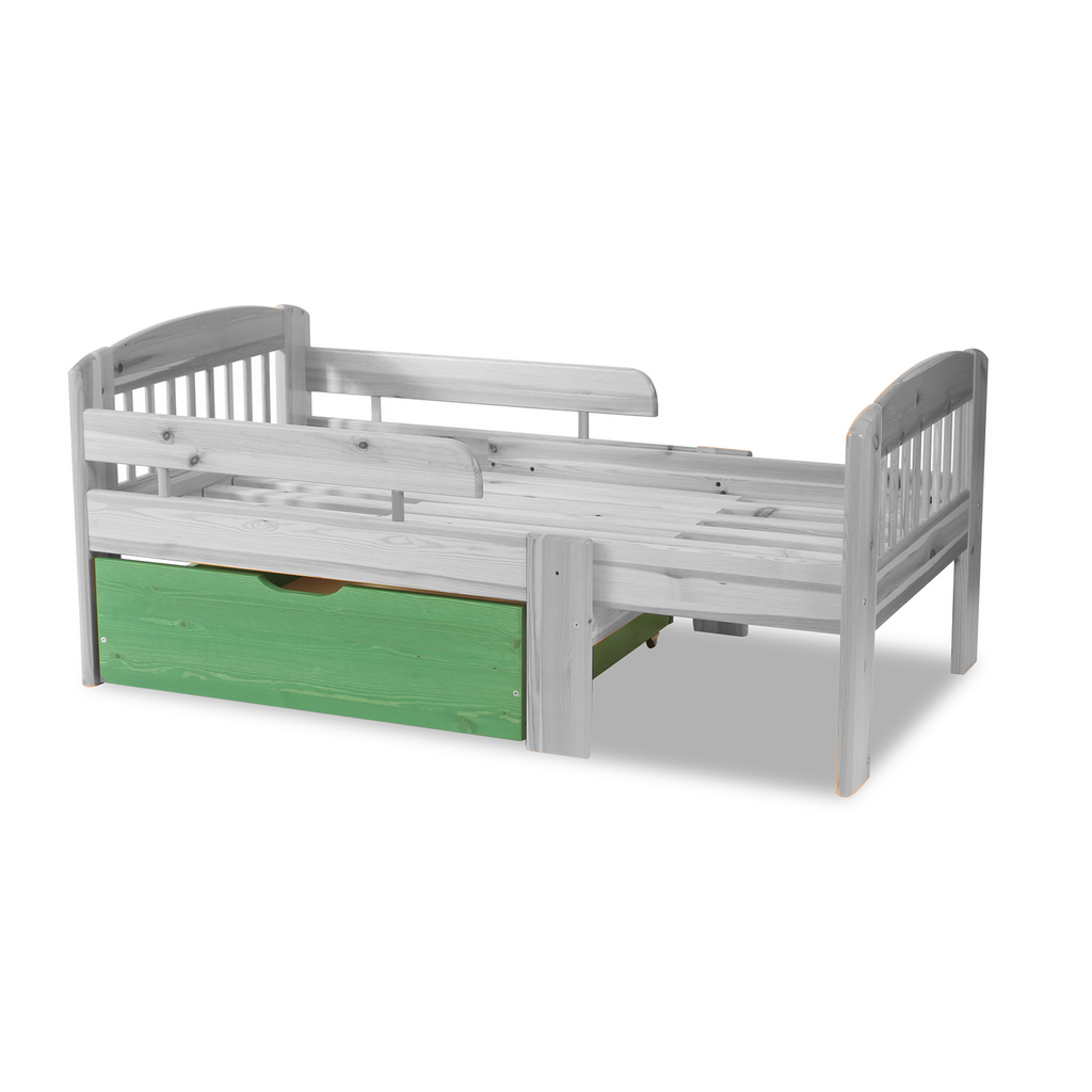 Leo Bettkasten aus massivem Kiefer für mitwachsendes Babybett 105-150-190cm | Bio-Bett aus Kiefernholz