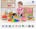 Montessori Educational Box, 25-36 Monate, 6-in-1, Lernspielzeug für Kleinkinder ab 2 Jahre