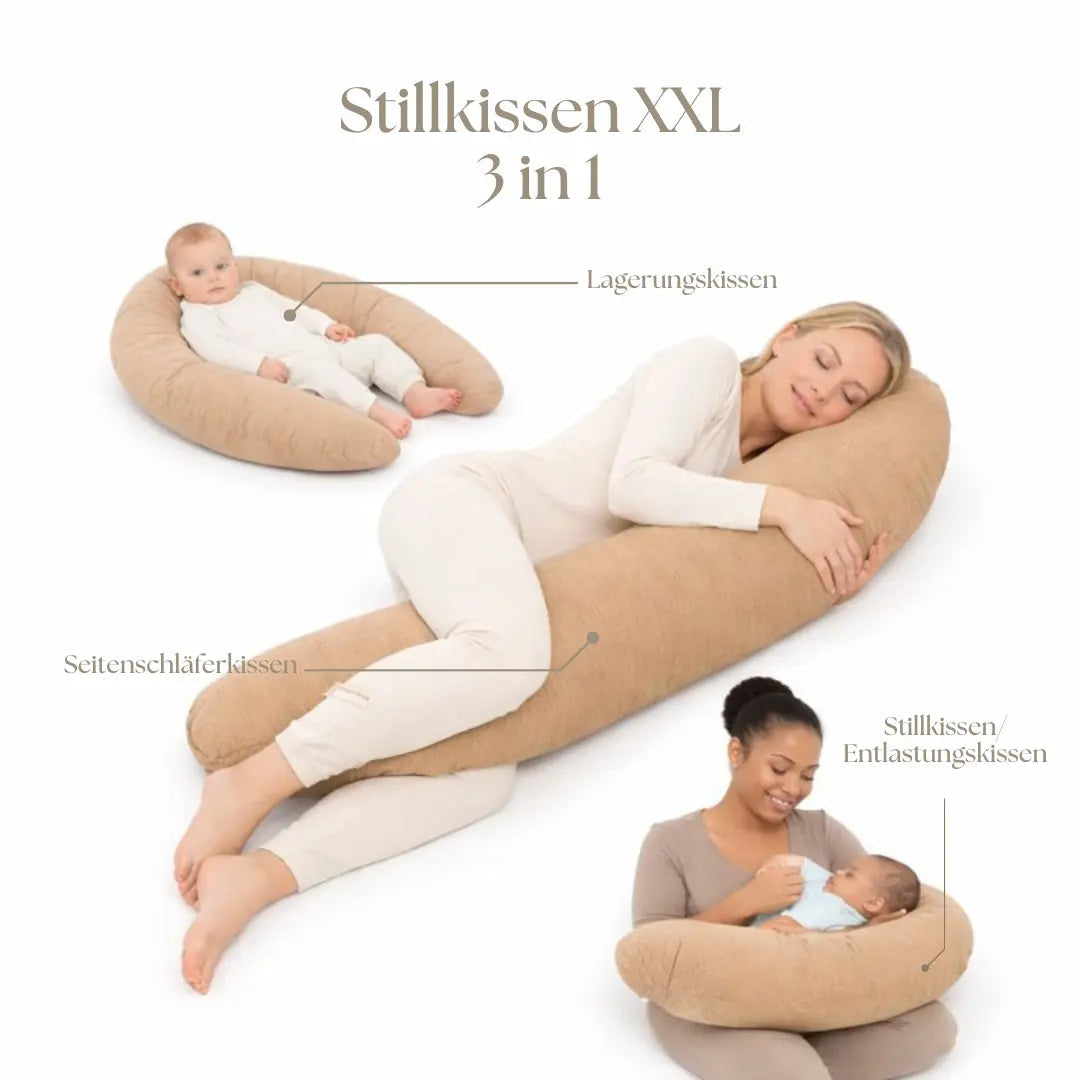 Stillkissen XXL Musselin – ergonomisch & vielseitig