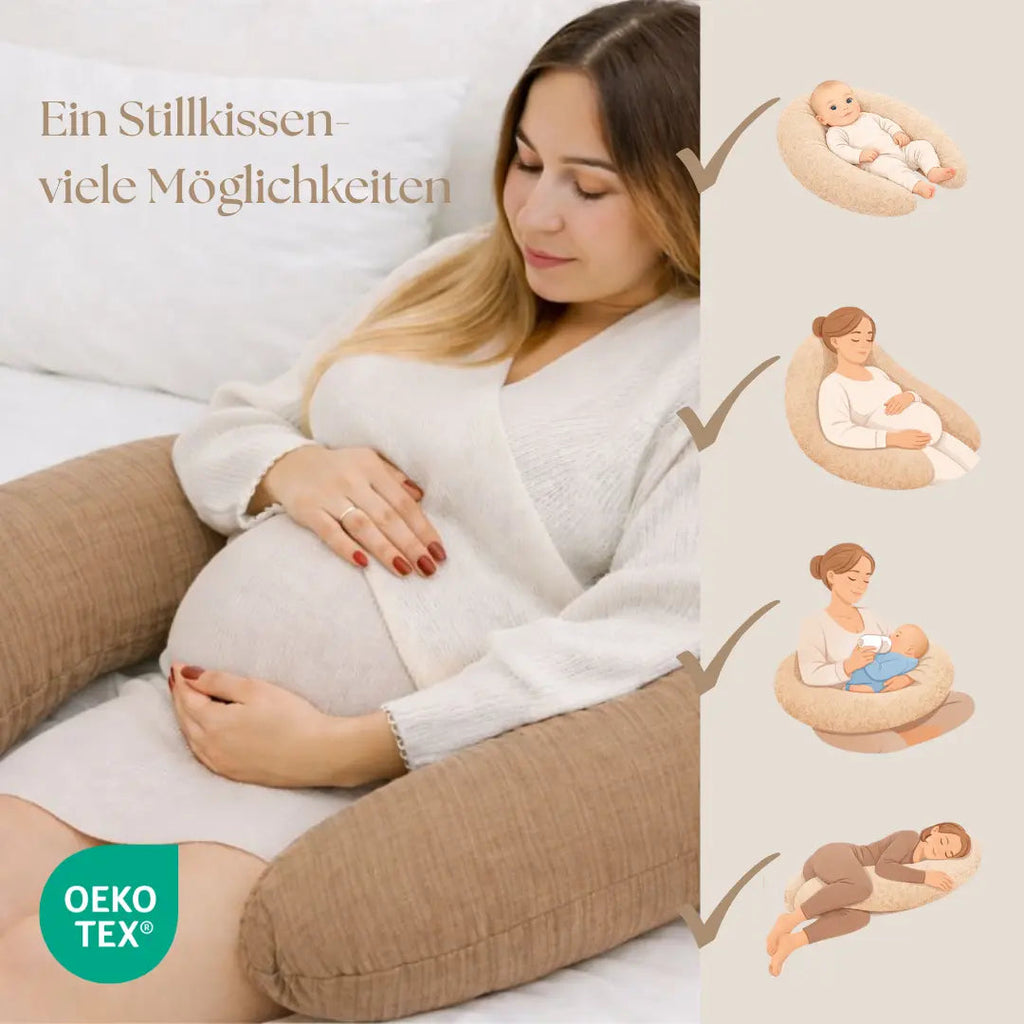 Stillkissen XXL Musselin – ergonomisch & vielseitig