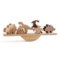 Dinosaurier Block Balancierspiel aus Holz – Multifunktionales Fädel- & Balance-Wippspielzeug