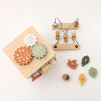 5-in-1 Montessori Aktivitätsbox aus Holz – Lernen, Sortieren & Entdecken mit Perlen und Paarspiel