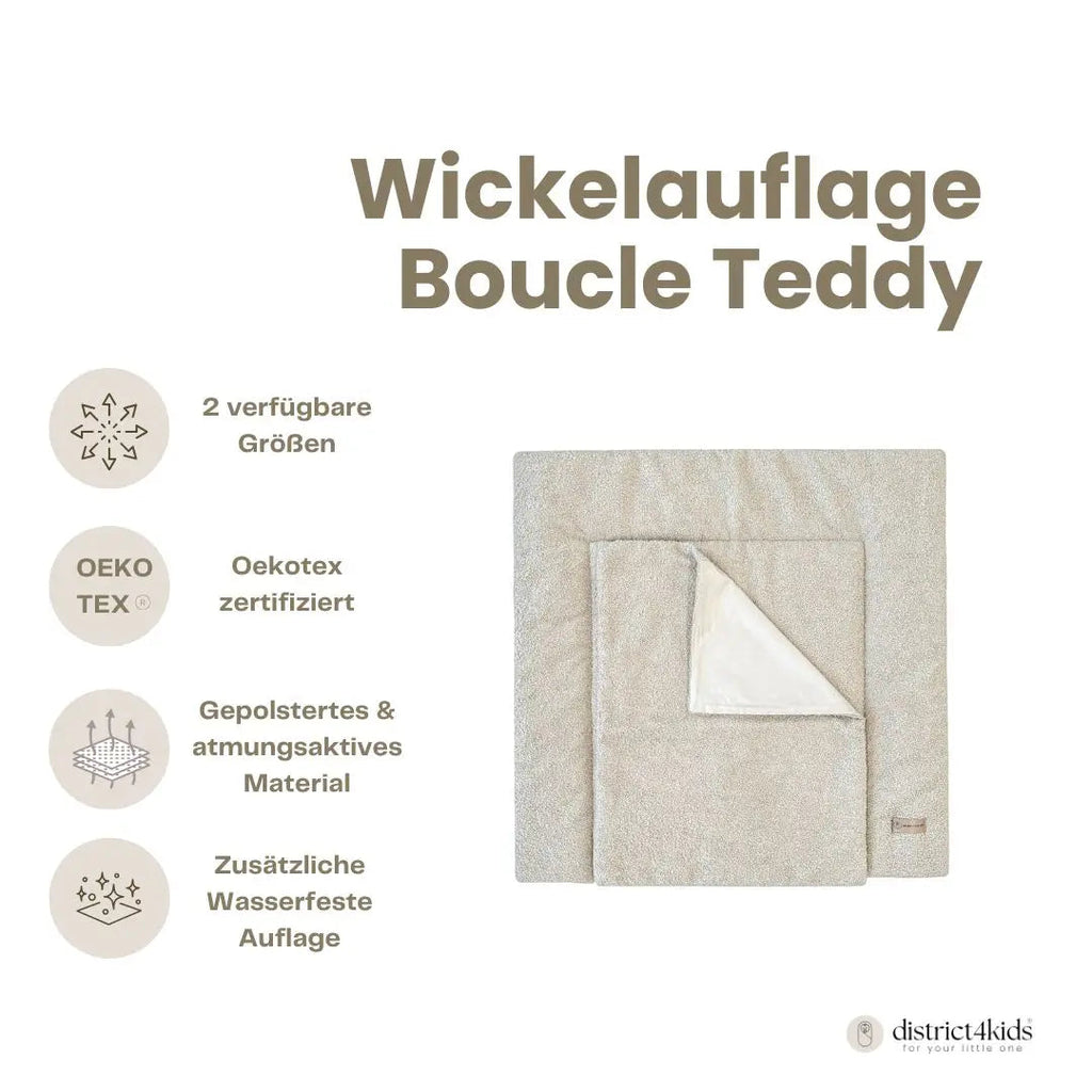 Wickelauflage Bouclé – mit Unterlage, kuschelig