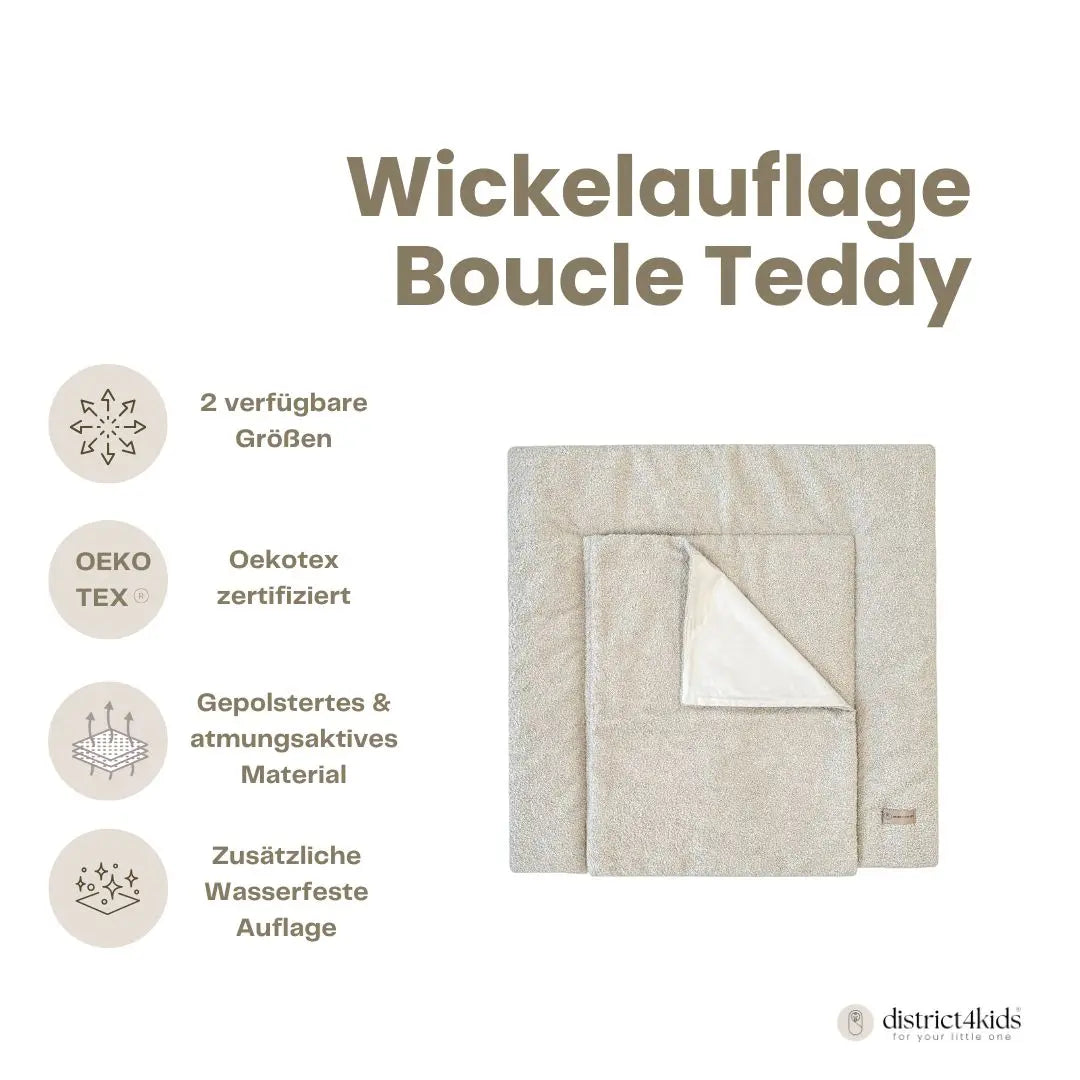 Wickelauflage Bouclé – mit Unterlage, kuschelig
