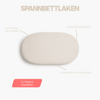 Spannbettlaken Musselin – für Wiege & Moseskorb