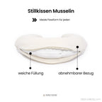 Stillkissen-Ersatzbezug Musselin – U-Form