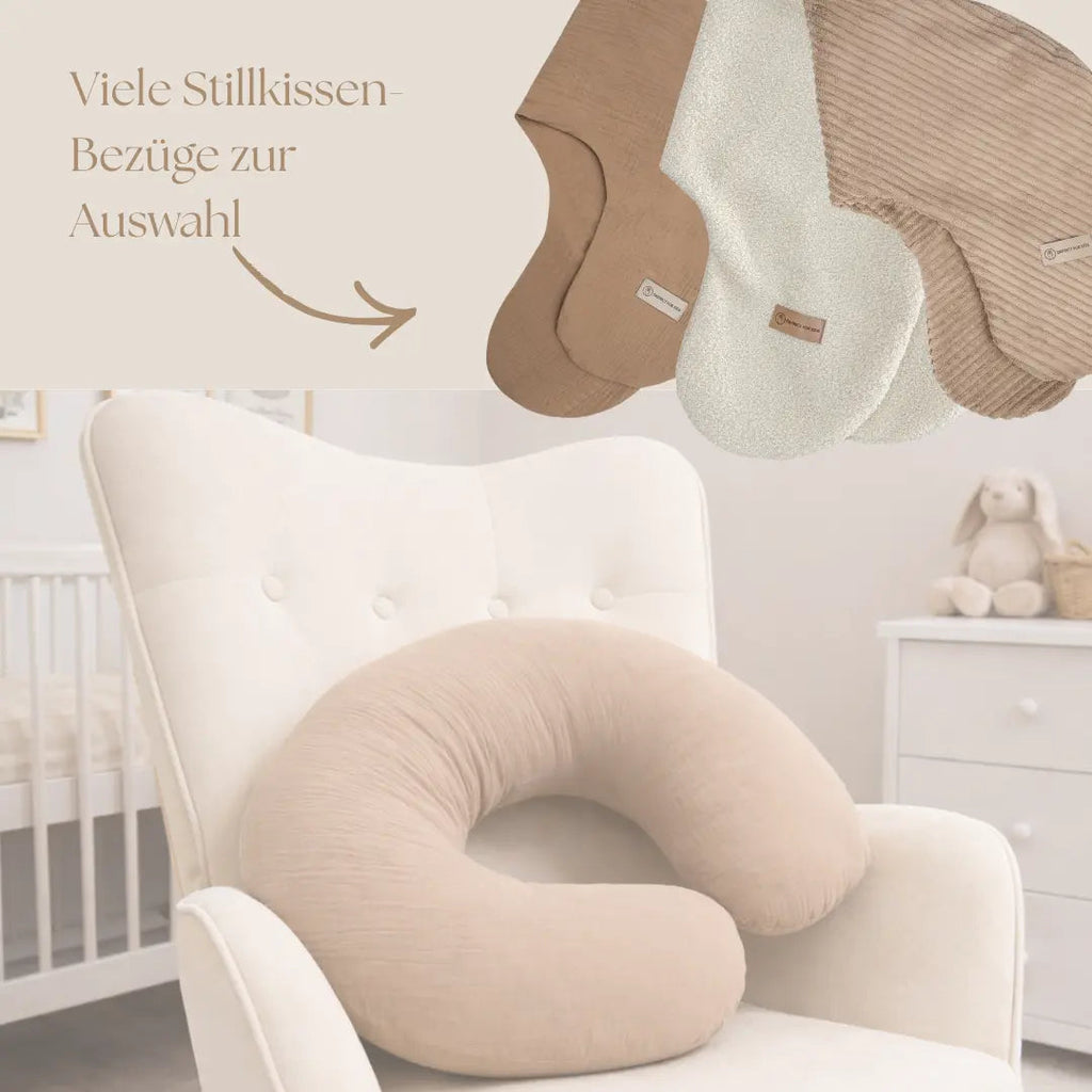 Stillkissen-Ersatzbezug Musselin – U-Form