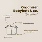 Organizer Bouclé - Ordnung am Babybett