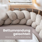 Bettschlange Bouclé – kuschelig & geflochten