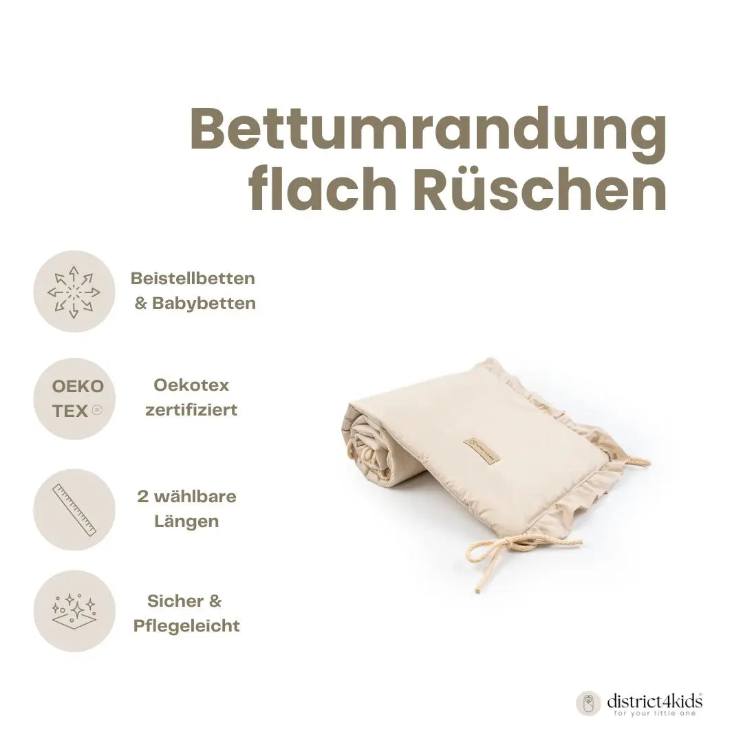 Bettumrandung Rüschen – Oeko-Tex zertifiziert