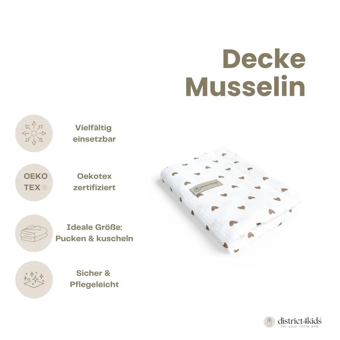 Musselindecke Herzen – Schmuse- & Puckdecke