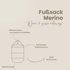 Winterfußsack Merino – natürlich warm