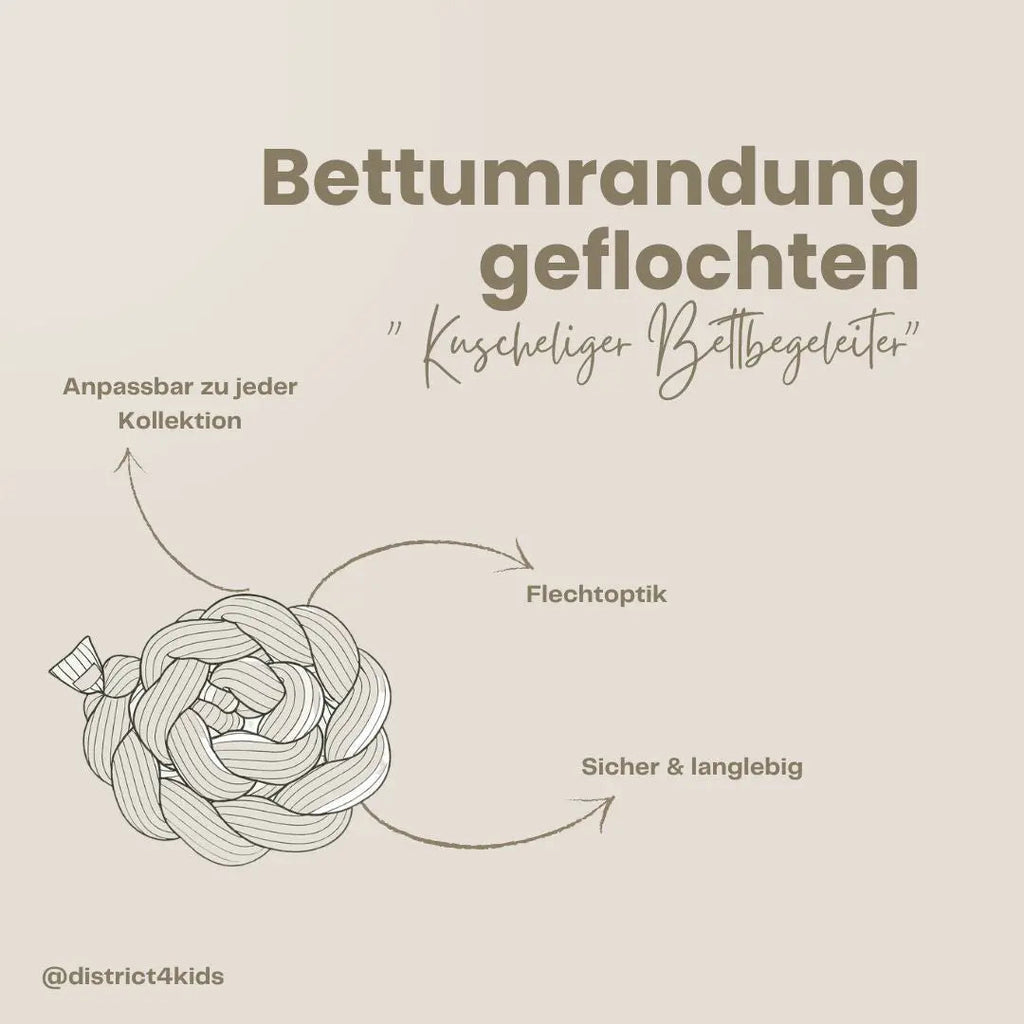 Bettschlange Bouclé – kuschelig & geflochten