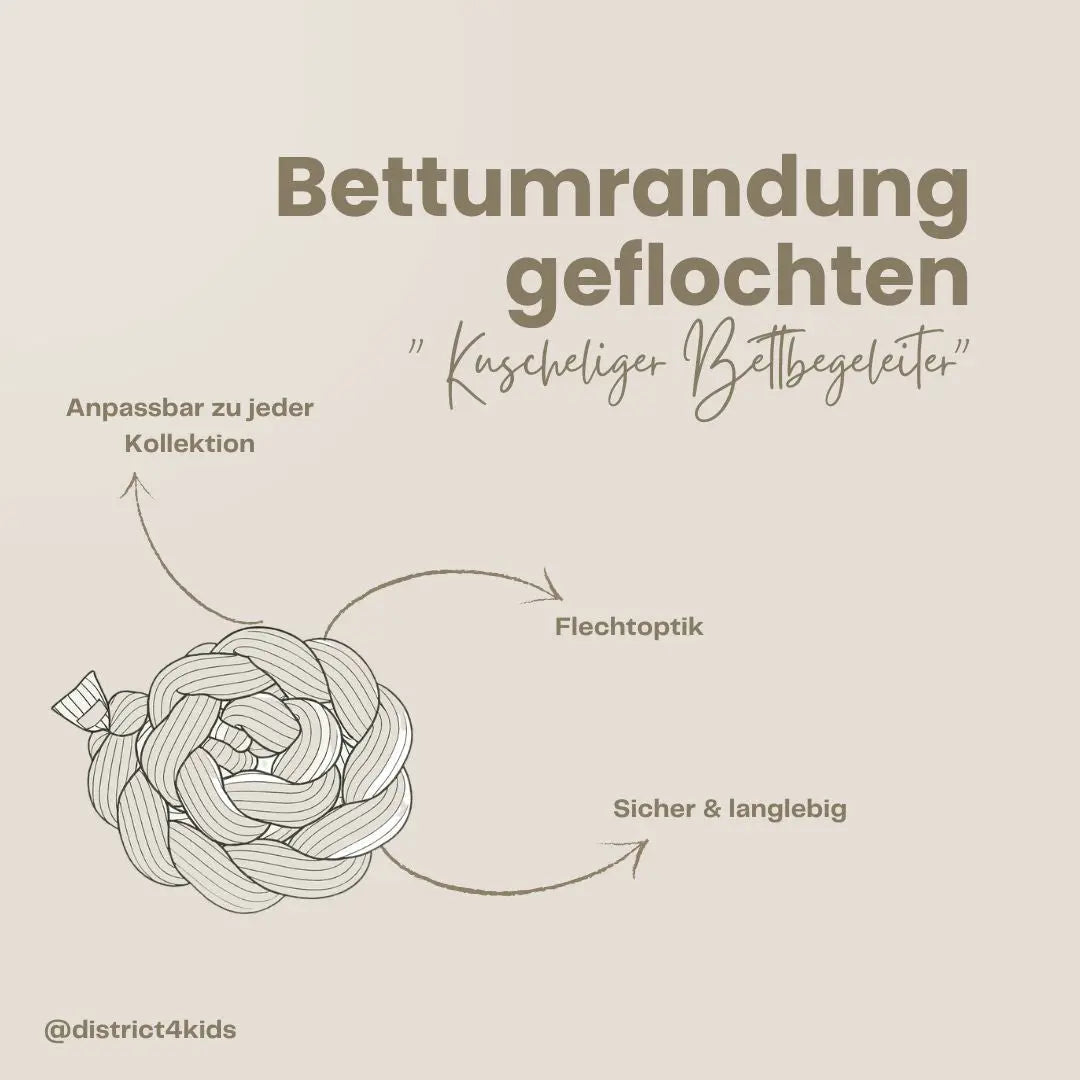 Bettschlange Bouclé – kuschelig & geflochten