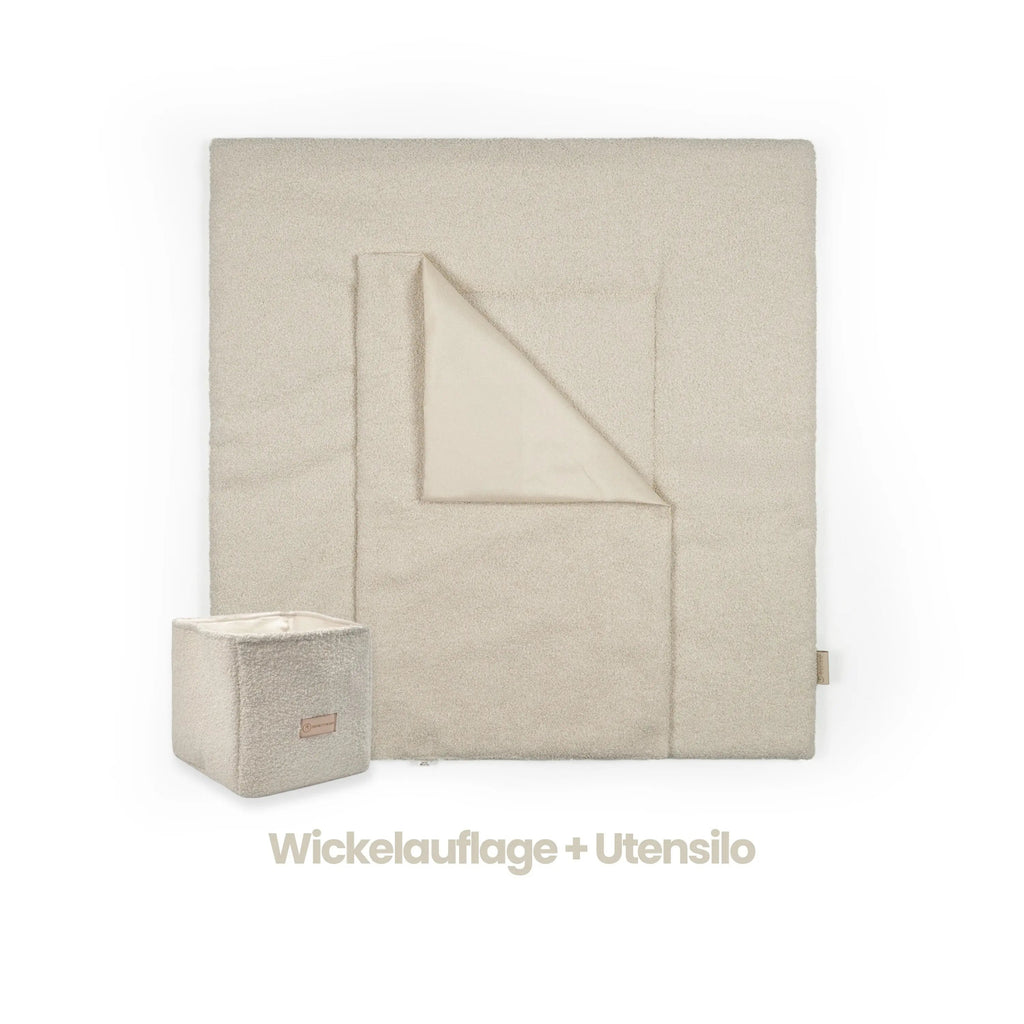 Wickelauflage Bouclé – mit Unterlage, kuschelig